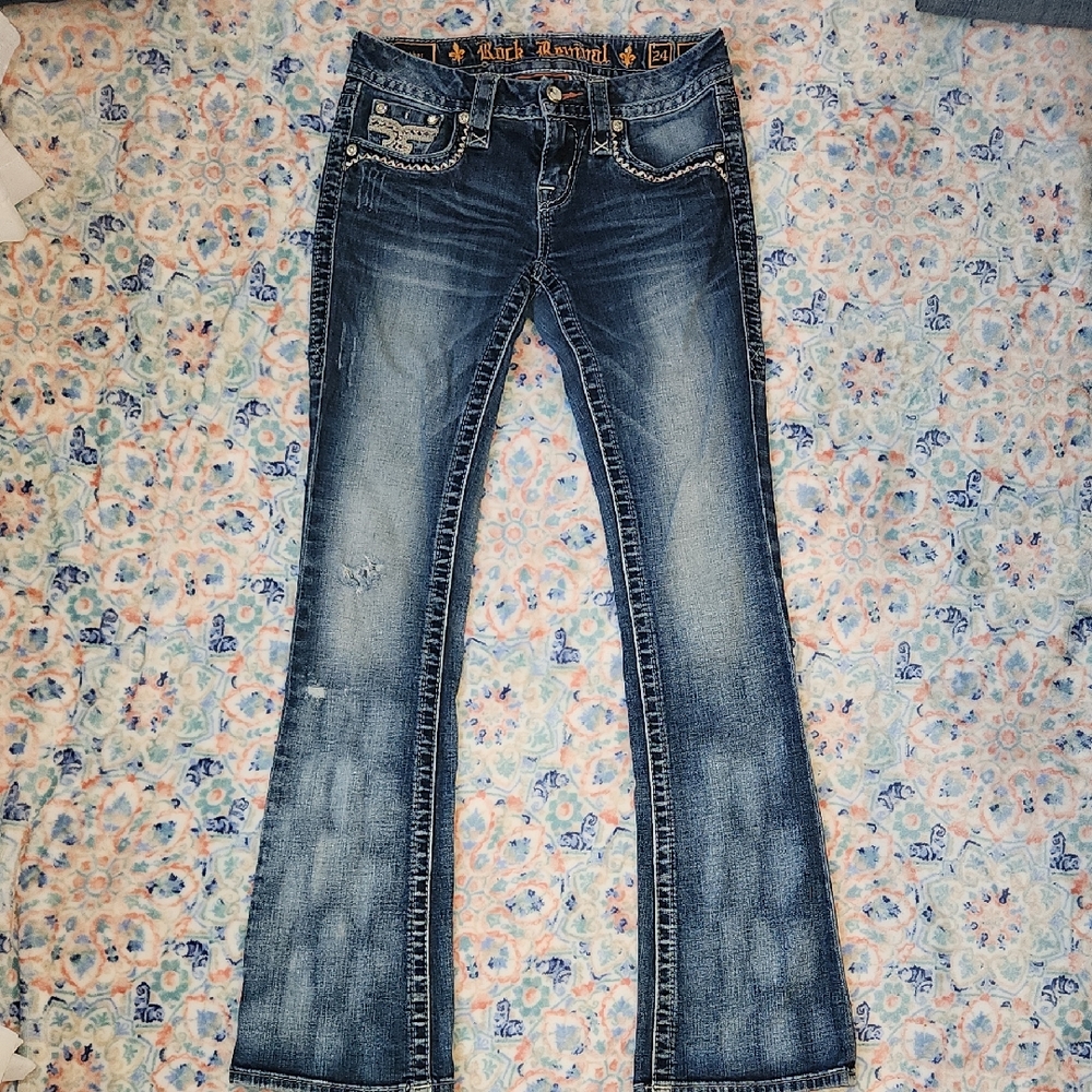 Womens Size 24 Slim Fit Rock Revival Jeans